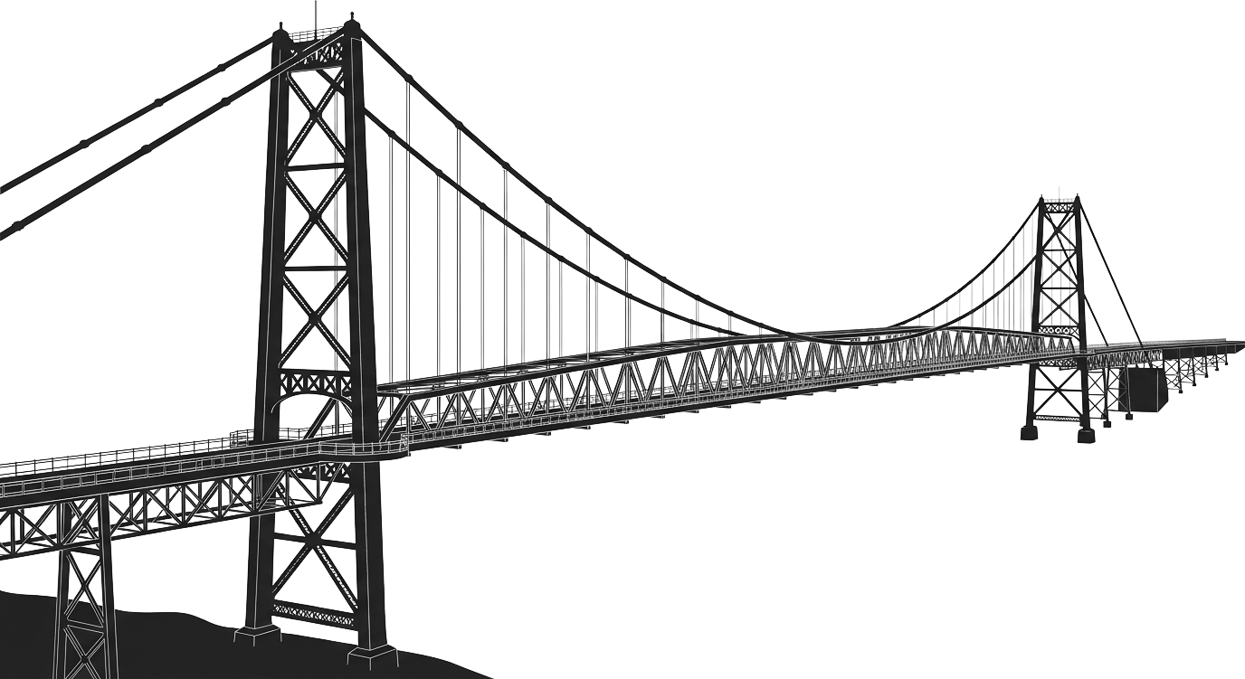 Silhueta da Ponte Hercílio Luz